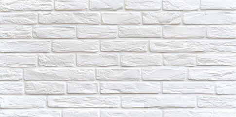 Fototapeta premium A clean, textured white brick wall, perfect for background use in various design and photography projects.