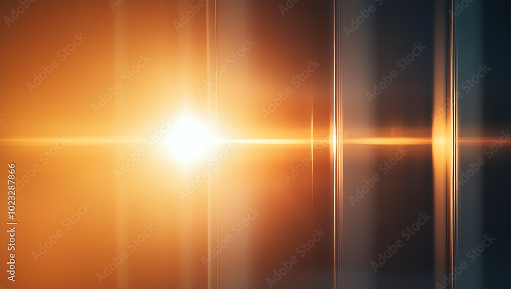 Poster a stunning abstract image showcasing a brilliant light burst through vertical lines, creating a capt