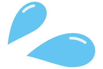 シンプルな汗マークのイラスト