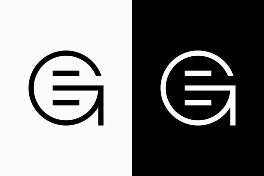 Initials GE Vector Logo Premium 