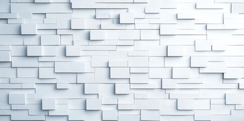 A textured white wall featuring a modern, geometric design that adds depth and style to contemporary interiors.
