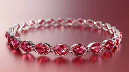 Captivating ruby encrusted bracelet its mesmerizing sparkle and vibrant crimson hue radiating a sense of opulent elegance and sophisticated style