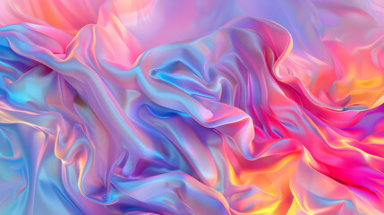 Obraz premium Liquid Dreams: Exploring Vivid Waves in Purple, Azure, Violet, and Magenta 
