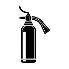 Fire Extinguisher Silhouette Illustration Isolated on White