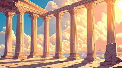Fototapeta premium columns in the park