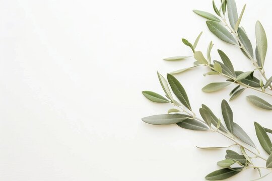 Olive braches vegetation herbal plant.