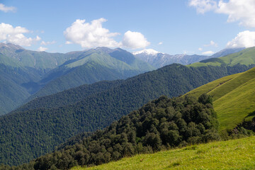 Naklejka premium Magnificent views of the mountain village and nature of Azerbaijan
