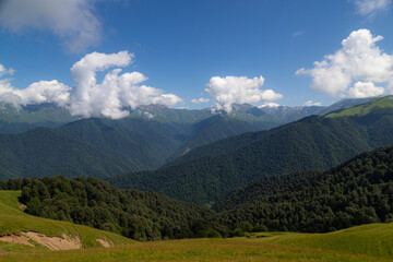 Fototapeta premium Magnificent views of the mountain village and nature of Azerbaijan