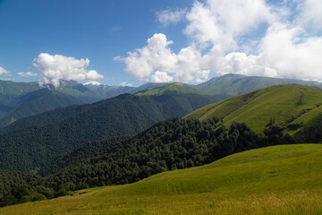 Fototapeta premium Magnificent views of the mountain village and nature of Azerbaijan