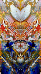 Fototapeta premium Abstract background wallpaper. Ethnic pattern. Mixtures of oil paint. Trendy hand painting canvas. Wall decor and Wall art prints Idea. 3D Texture. Art object