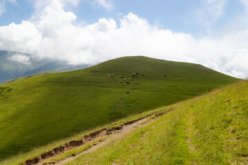 Fototapeta premium Magnificent views of the mountain village and nature of Azerbaijan