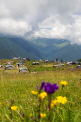 Magnificent views of the mountain village and nature of Azerbaijan