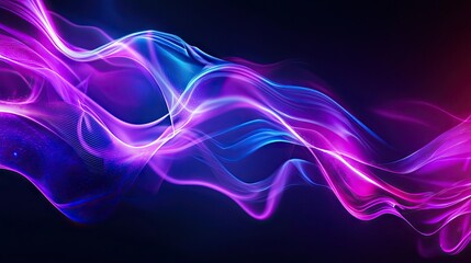 elements of digits and letters morph into a beautiful image, horizontal flowing, holographic scientific, glowing effect, vibrant purple and blue, futuristic,