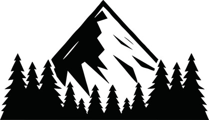  Mountain logo vector. Mountain outdoor silhouette abstract background icon design