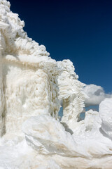 The chapel of Saints Peter and Paul on top of Kaimaktsalan mountain, covered with ice and snow, where a great battle took place in WWI between Serbian and Bulgarian troops