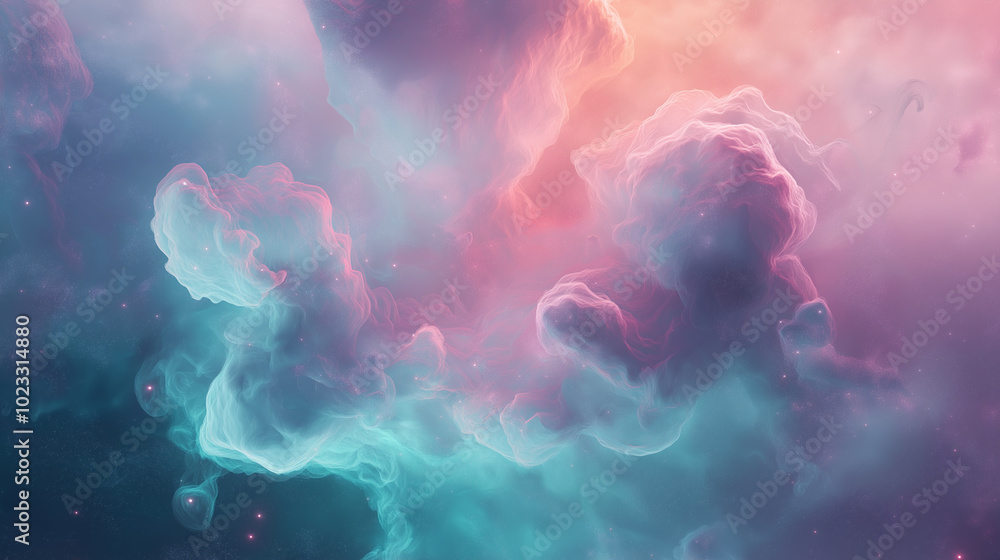 Poster abstract background technological and futuristic background in light colors with soft shapes and lin