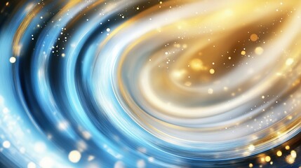 Fototapeta premium Abstract background featuring swirls of blue and gold light