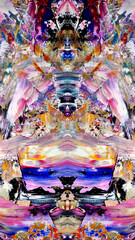 Abstract background wallpaper. Ethnic pattern. Mixtures of oil paint. Trendy hand painting canvas. Wall decor and Wall art prints Idea. 3D Texture. Art object