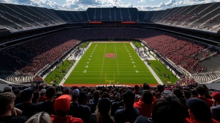 Crowd in Stadium at American Football Game