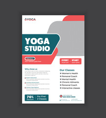 Yoga class flyer design template
