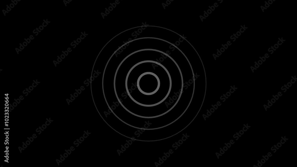 Poster radio wave diffusion animation, circle looping animation radio wave signal animated background.