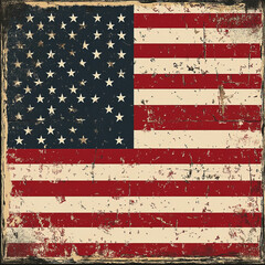 Fototapeta premium Patriotic American Flag of the United States, banner or poster. USA