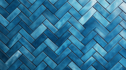 Blue herringbone seamless tiles pattern texture or background
