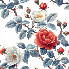 Fototapeta premium seamless background with flowers