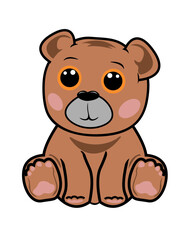 Fototapeta premium Teddy Bear Clipart | Sitting Teddy Bear | Teddy Bear | Perfect Gifts | Brown Bear | Stuffed Toy Teddy | Cute Teddy Bear | Mascot Bear | Original Illustration | Vector and Clipart | Cutfile and Stencil