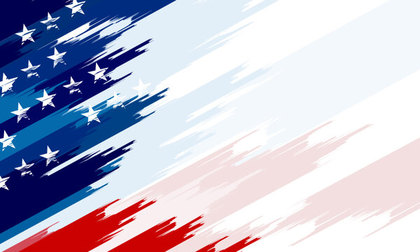 USA stars and stripes patriotic abstract background, 
distressed American flag clipart, red white and blue, 
copy space vector for 4th of July, Veterans day, 
Presidents day, Memorial day, Labor day