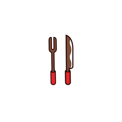 BBQ Grill icon flat vector design