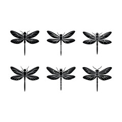 Fototapeta premium dragonfly on white background, Instant Digital Download. Illustration for prints on t-shirt and bags, posters 