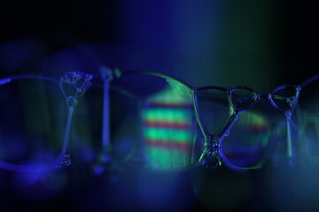 Fantastic liquid phenomenal structure, lights on a dark background, colourful abstract, surrealistic art	
