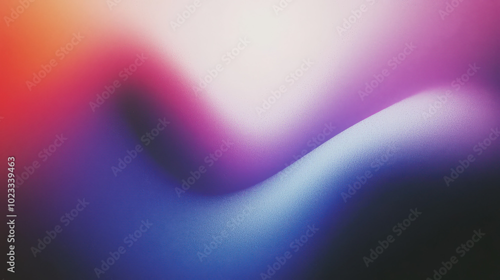 Poster an abstract wave of colorful hues blending seamlessly, creating a captivating visual flow that evoke