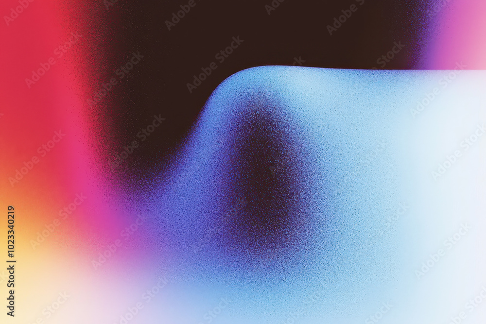 Poster a vibrant abstract background featuring smooth gradients of blue, red, and yellow, creating a sense 