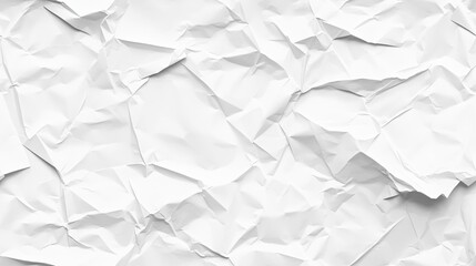 Obraz premium The crumpled white paper texture showcases a unique backdrop that emphasizes recycling and environmental consciousness, suitable for fabric designs and creative projects SEAMLESS PATTERN