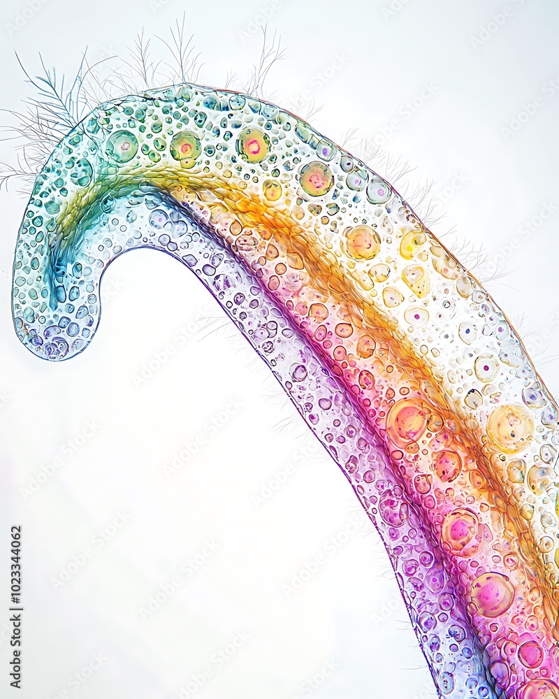 Poster a vibrant splash of colors flows upward, resembling a wave adorned with bubbles, creating a whimsica