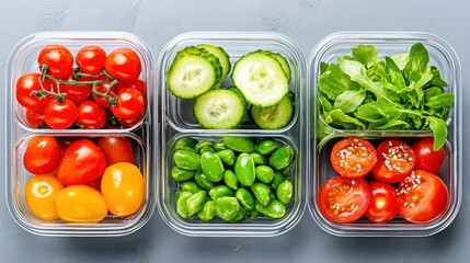 Fresh Vegetable Storage in Clear Containers