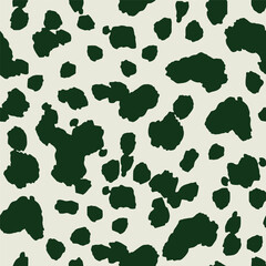 Green vector seamless texture with Spots. Abstract illustration with colored bubbles in nature style. Pattern for Design for textile, fabric, wallpapers. Vector Flat Background with Different Blotches