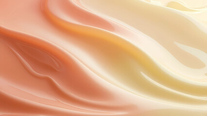 Golden flowing silk with soft waves and a smooth satin texture