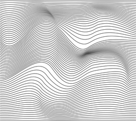 Line mesh wave design element vector