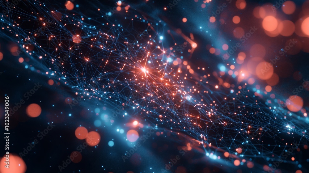 Poster abstract digital data stream representation