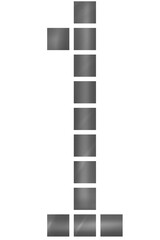 Digital clock-style number 1