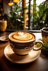 stylish coffee cup showcasing unique textures vibrant colors exceptional drinking experience, artisanal, ceramic, handmade, contemporary, chic, aesthetics