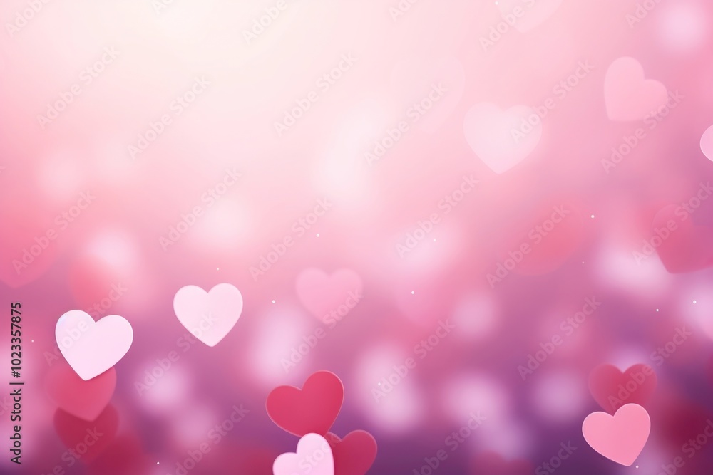 Poster heart bokeh gradient background backgrounds abstract petal.