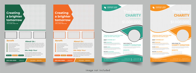 Modern Charity Flyer Design Template | Editable, Professional, and Eye-Catching for Nonprofits & Fundraising Events.