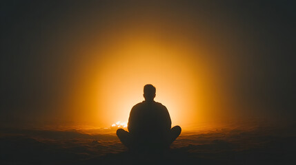 man  sitting around a fire, with one person holding a stick