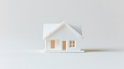  origami paper house on white background. concept of moving, housewarming, buying home, rent, sale, real estate,