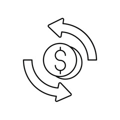 money line icon with white background vector stock illustration