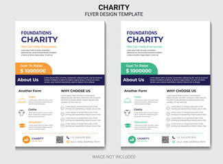 Modern Charity Flyer Design Template | Editable, Professional, and Eye-Catching for Nonprofits & Fundraising Events.